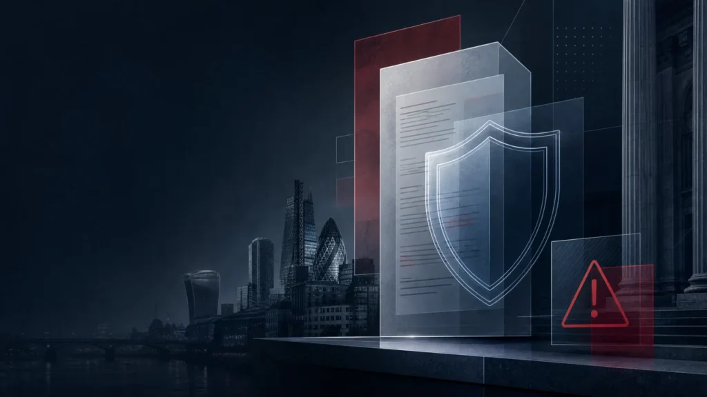 UK crypto financial promotions and FCA risk-warning context editorial illustration