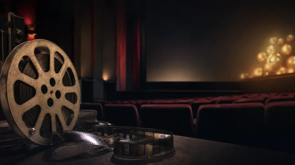 BFI National Lottery Funding Plan cinema and film reel editorial illustration