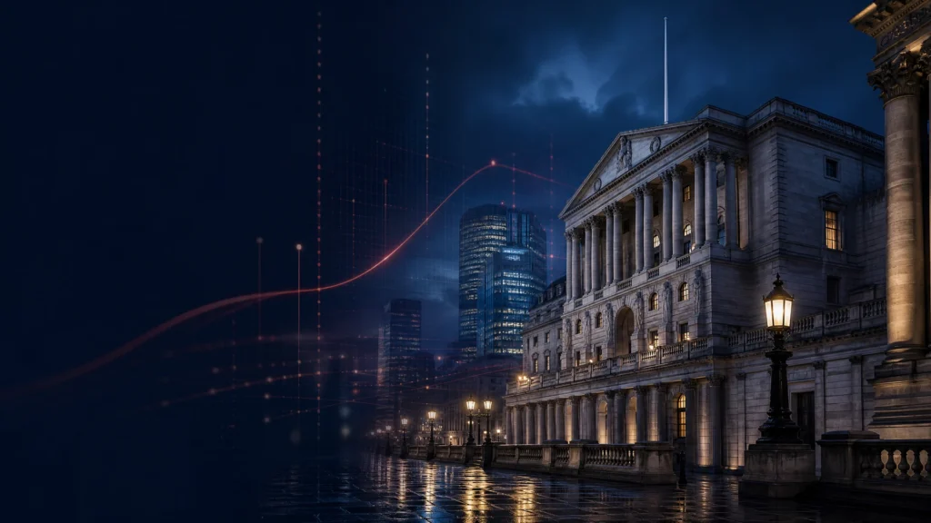 Bank of England rate cuts and services inflation editorial illustration